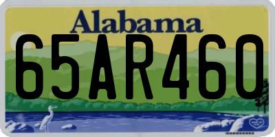 AL license plate 65AR460