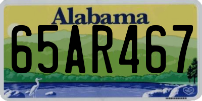 AL license plate 65AR467