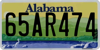 AL license plate 65AR474
