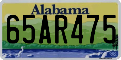 AL license plate 65AR475