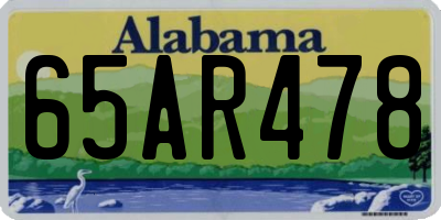 AL license plate 65AR478