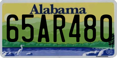 AL license plate 65AR480