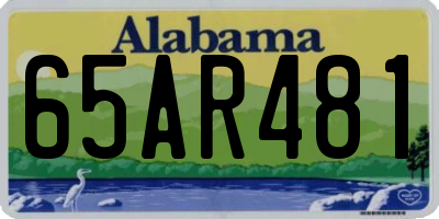 AL license plate 65AR481