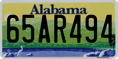 AL license plate 65AR494