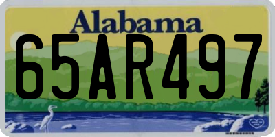 AL license plate 65AR497