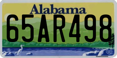 AL license plate 65AR498