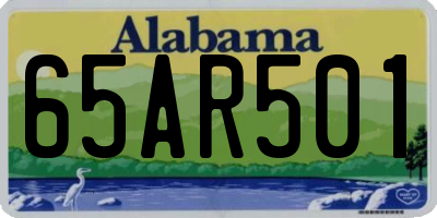AL license plate 65AR501
