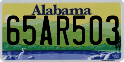 AL license plate 65AR503
