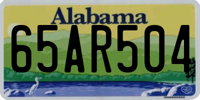 AL license plate 65AR504
