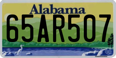 AL license plate 65AR507