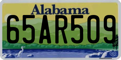 AL license plate 65AR509