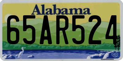 AL license plate 65AR524