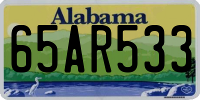 AL license plate 65AR533