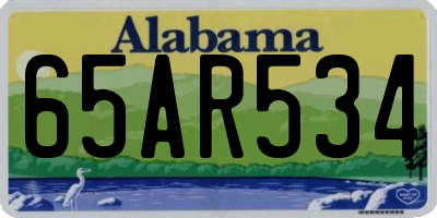 AL license plate 65AR534