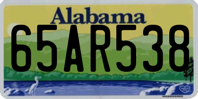 AL license plate 65AR538