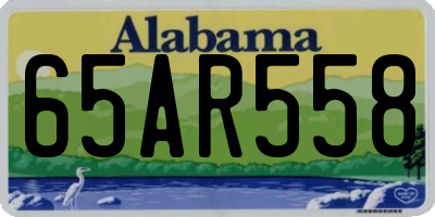 AL license plate 65AR558