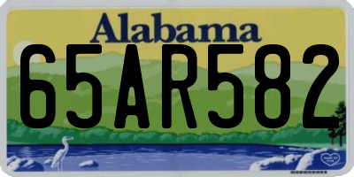 AL license plate 65AR582