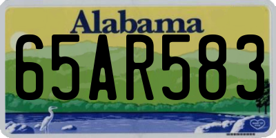 AL license plate 65AR583