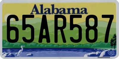 AL license plate 65AR587