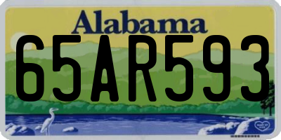 AL license plate 65AR593