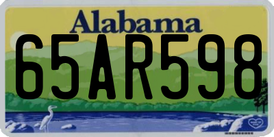 AL license plate 65AR598