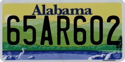 AL license plate 65AR602