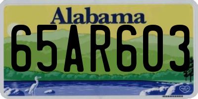 AL license plate 65AR603