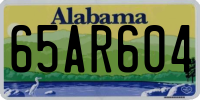 AL license plate 65AR604