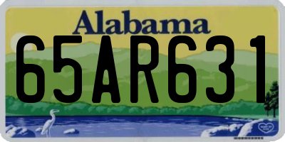 AL license plate 65AR631