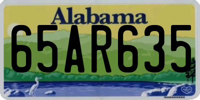 AL license plate 65AR635