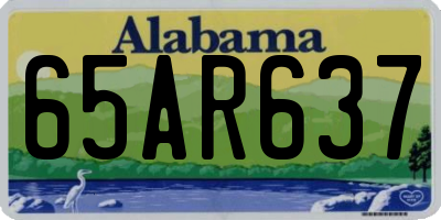 AL license plate 65AR637