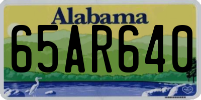 AL license plate 65AR640
