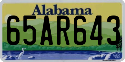 AL license plate 65AR643