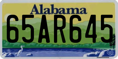 AL license plate 65AR645