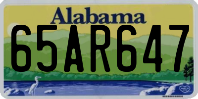 AL license plate 65AR647