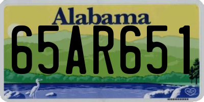AL license plate 65AR651