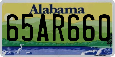 AL license plate 65AR660