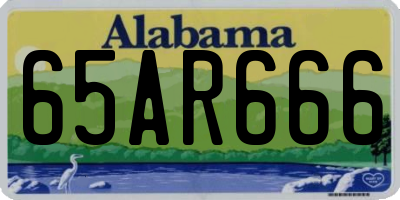 AL license plate 65AR666