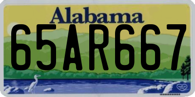 AL license plate 65AR667