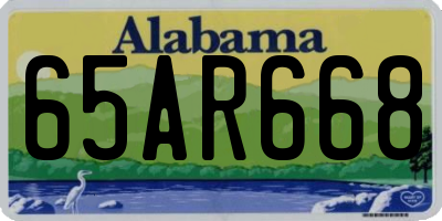 AL license plate 65AR668