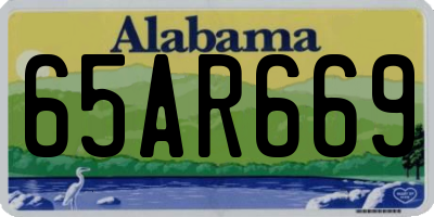 AL license plate 65AR669