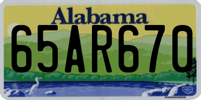 AL license plate 65AR670