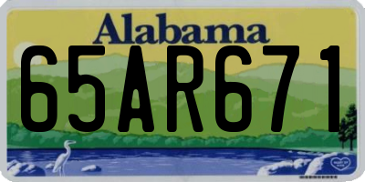 AL license plate 65AR671