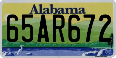 AL license plate 65AR672
