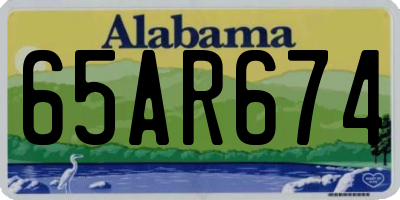 AL license plate 65AR674