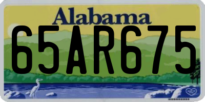 AL license plate 65AR675
