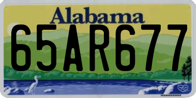 AL license plate 65AR677