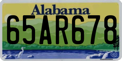 AL license plate 65AR678