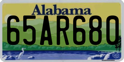 AL license plate 65AR680