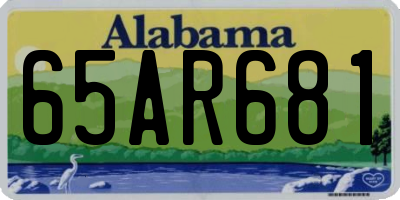 AL license plate 65AR681